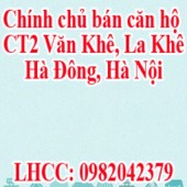 Chính chủ bán căn hộ CT2 Văn Khê, La Khê, Hà Đông, Hà Nội