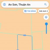Bán đất An Sơn 46 (An Sơn 01 quẹo vào 200m).
bán đất An Sơn 32 Thành Phố Thuận An, Bình Dương 

Diện tích ngang 15m x dài 32m = 500m² (100m² thổ