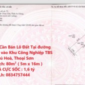 Chính Chủ Cần Bán Lô Đất Tại đường số 1, đường vào Khu Công Nghiệp TBS Phú Hoà, Thoại Sơn