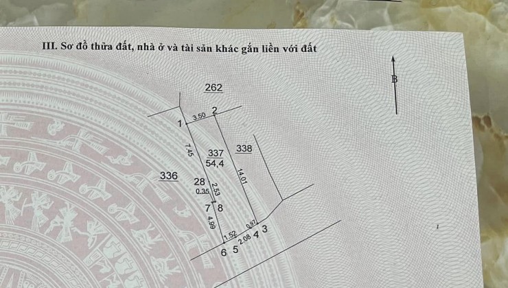 Cực Đẹp – Ô Tô Đỗ cửa gần đại sứ quán Hàn Quốc, Ngõ thông DT: 54,4m giá 9.95 tỷ