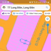 chủ cần bán lô đất mặt tiền đường Trần Hưng Đạo TT long điền BR