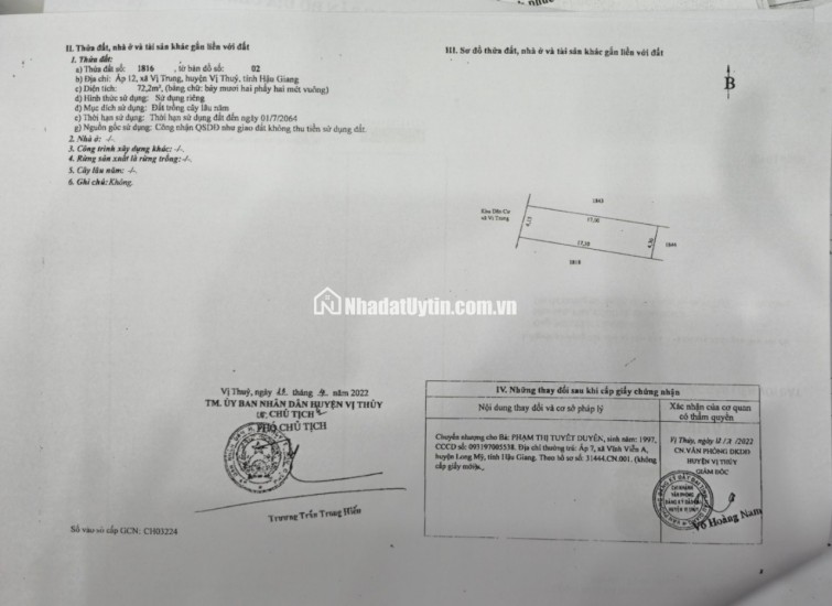 Cần bán gấp nhà và nhà tại chợ Vị Trung, huyện Vị Thuỷ, tỉnh Hậu Giang (có 83m thổ cư). Giá: 1tỷ