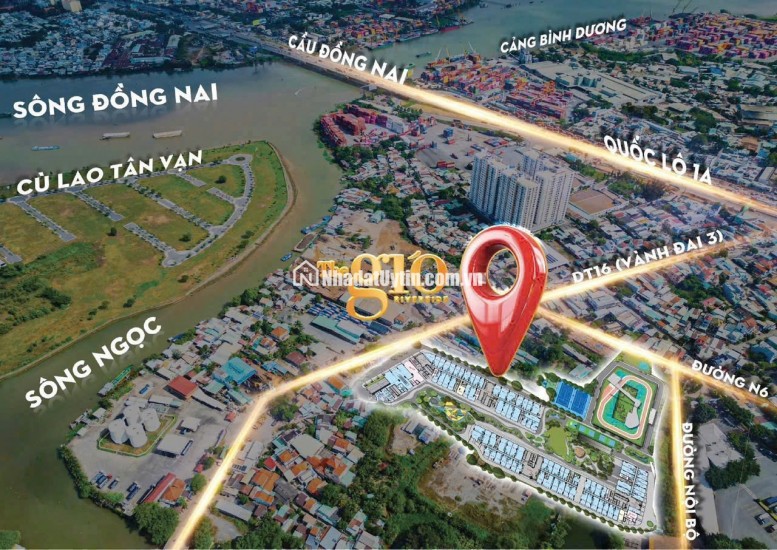 căn hộ cao cấp The Gió Riverside nằm cách trung tâm tphcm 11km