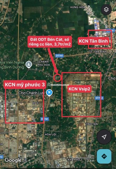 BÁN LÔ ĐẤT ĐẸP - TRUNG TÂM TP. BẾN CÁT - GIÁ ĐẦU TƯ 450tr