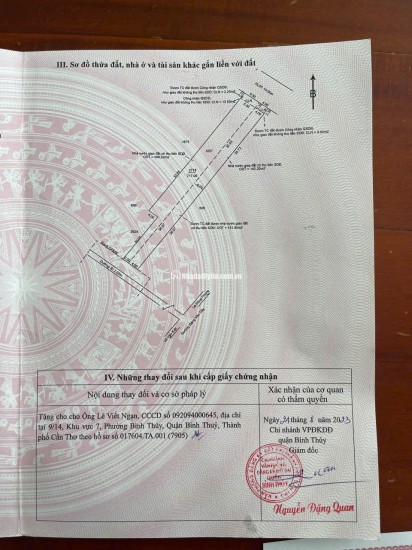 CHÍNH CHỦ BÁN LÔ ĐẤT NGAY KHU VỰC 7 - QUẬN BÌNH THUỶ - TP CẦN THƠ . GIÁ CỰC TỐT