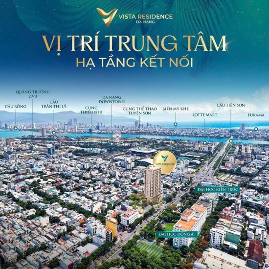 DEAL HOT! VISTA RESIDENCE,CĂN HỘ RẺ NHẤT TRUNG TÂM ĐÀ NẴNG VIEW SÔNG HÀN, CĂN 2PN