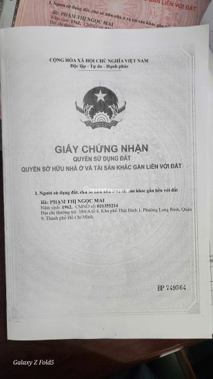 Chốt ngay lô đất đẹp Long Bình - Quận 9 SHR 102m2 Giá 5,6 tỷ