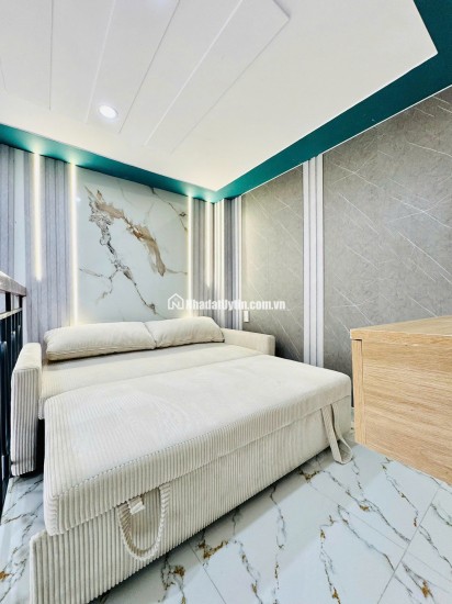 Cần Bán gấp căn nhà full nội thất1 trệt 1 lầu 1 lửng 495tr