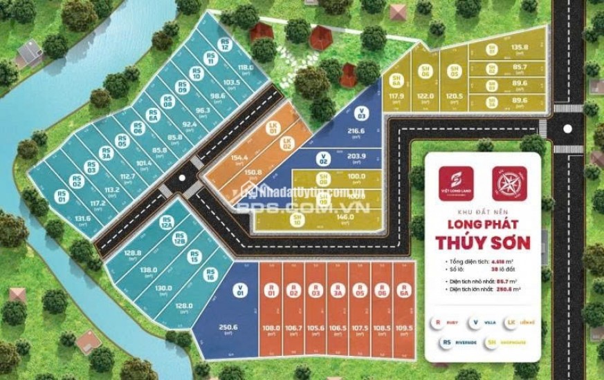 BÁN ĐẤT NỀN LONG PHÁT THUÝ SƠN - SẴN SỔ ĐỎ - SANG TÊN NGAY - GIÁ CHI 99TR/LO