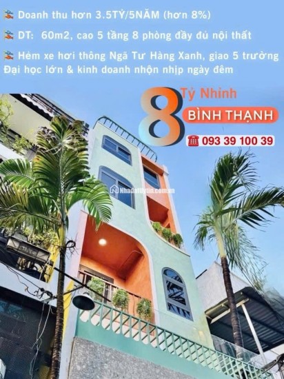 BÁN NHÀ KẾ Q1- Q3- Q4- Q10 - DOANH THU: 3.6 TỶ/5 NĂM- CAO 5 TẦNG HƠN 8 PHÒNG ĐỦ NỘI THẤT: tử 8 tỷ