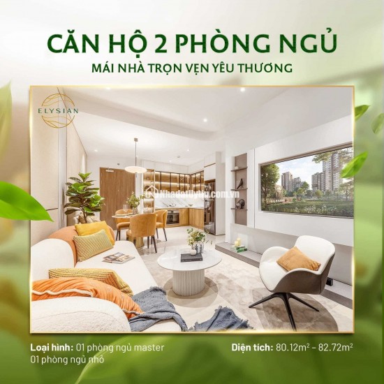 Căn hộ Elysian quận 9, rổ hàng đa dạng các căn từ 1,2,3PN giá tốt view đẹp, mua ngay trực tiếp CĐT, CK 8%, Thanh toán 5% ký HĐMB