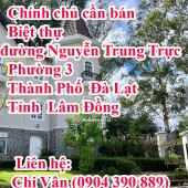 Chính chủ cần bán Biệt thự  Đường Nguyễn Trung Trực, Phường 3, Đà Lạt,Tỉnh  Lâm Đồng
