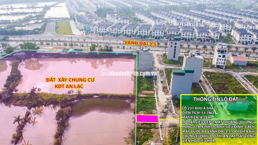 CHÍNH CHỦ BÁN LÔ ĐẤT DỊCH VỤ VAN CANH KHU 4.5HA DIỆN TÍCH 54M GIÁ 18XTR/M