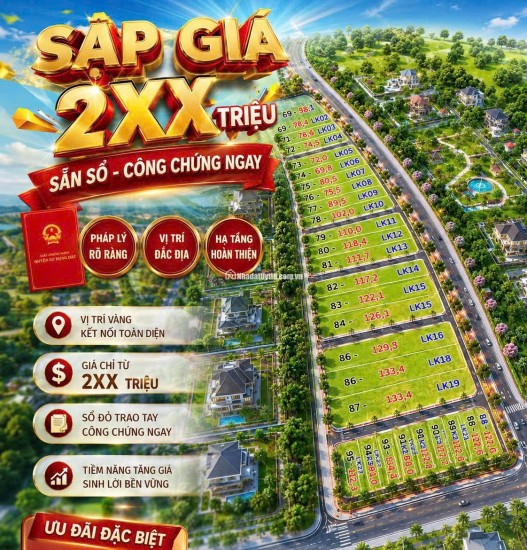  Quỹ đất vùng ven GIÁ RẺ: Chỉ 215 triệu sở hữu ngay lô đất gần 100m2 pháp lý an toàn: