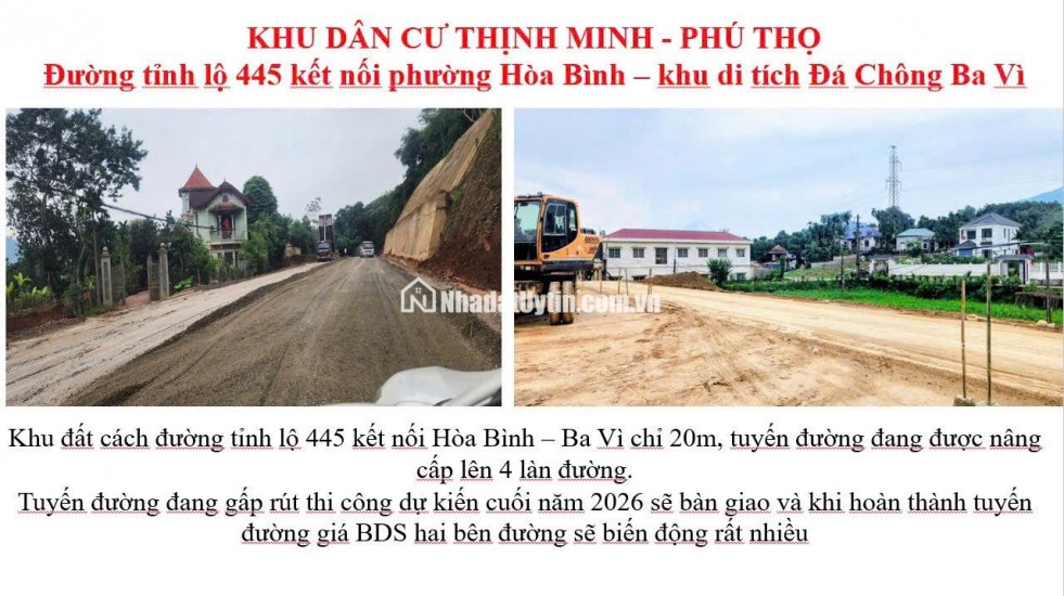 600 TRIỆU - Đất nền TP Hòa Bình GIÁ F0: View sông Đà - sẵn sổ đỏ công chứng ngay