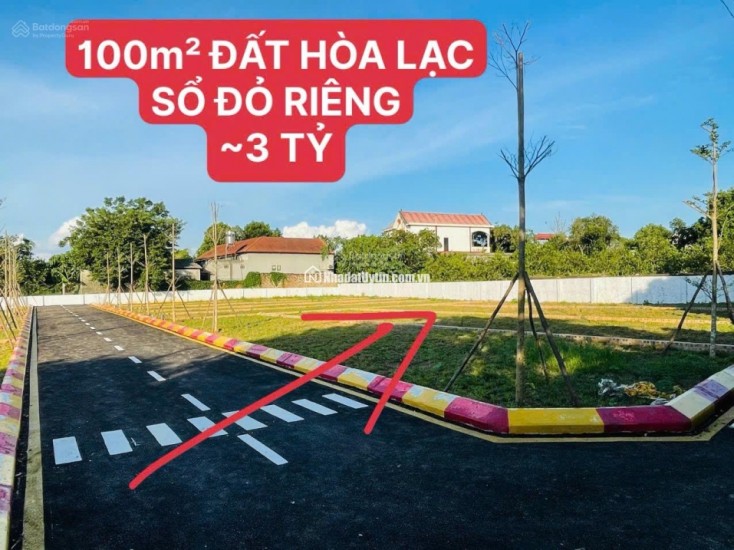 Bán gấp đất thổ cư 100m2 Hoà Lạc, Thạch Thất, Hà Nội. Sổ hồng. Giá 3 tỷ. LH: 0982791453