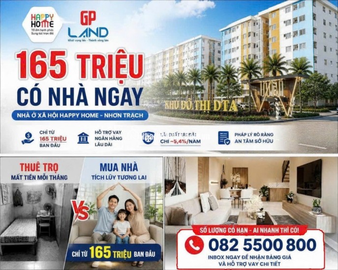 Căn hộ 2PN Nhơn Trạch giá chỉ hơn 500Tr - Khai thác cho thuê ngay, tỷ suất sinh lời 10%/năm