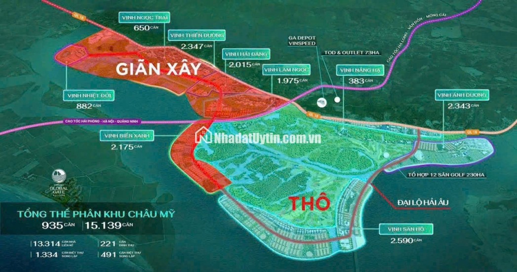 Biệt thự 162m2, 4 tầng, 12PN, sổ đỏ, QL18, Hạ Long - 15 tỷ