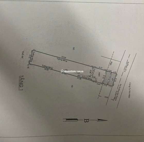 Bán đất tặng nhà mặt tiền đường số Lò Lu, chỉ 48 triệu/m².