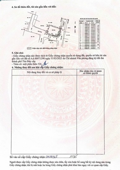BÁN ĐẤT PHƯỜNG THỦ ĐỨC MỚI. DT 66,5 M2 THỔ CƯ – SẴN SỔ HỒNG - 6.6 TỶ. LH:0944649344.
