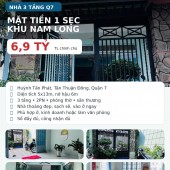 NHÀ 3 TẦNG MẶT TIỀN 1 SẸC NAM LONG Q7 – 6,9 TỶ TL