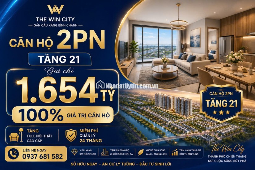 Bán gấp căn 2PN gần cầu Xáng - Bình Chánh chỉ cần 400tr sở hữu ngay - bàn giao full nội thất An Cường