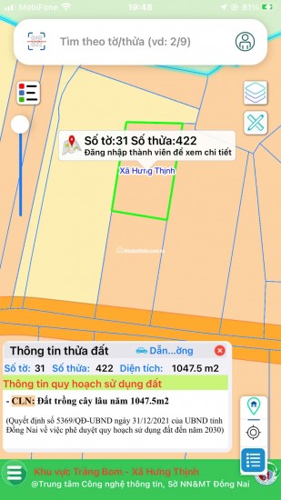 CẦN BÁN 2253M2 ĐẤT TRỒNG CÂY TẠI ĐỒNG NAI, SHR, CHỈ 3.6 TỶ. LH:0902878512.