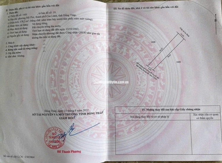 CẦN BÁN KHU ĐẤT TIỀM NĂNG MẶT TIỀN TUYẾN TRÁNH QL30 – GẦN CHỢ MỸ PHÚ. LH:0907682333.