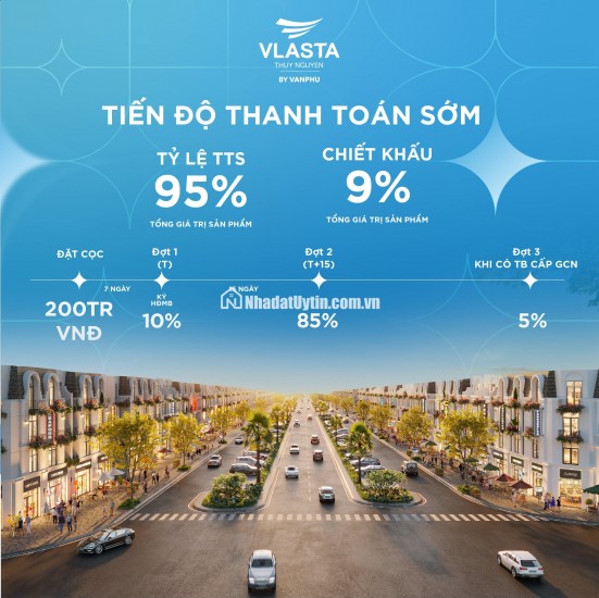 Cực phẩm Vlasta Thuỷ Nguyên-62,5m2.Vị trí vàng,ở vip,kinh doanh đỉnh giá chỉ 4,5xx tỷ
