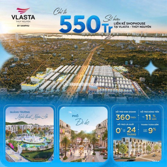 Chỉ tử 550 triệu-Sở hữu ngay liền kề shopehouse đẳng cấp bậc nhất Thuỷ Nguyên Hải Phòng