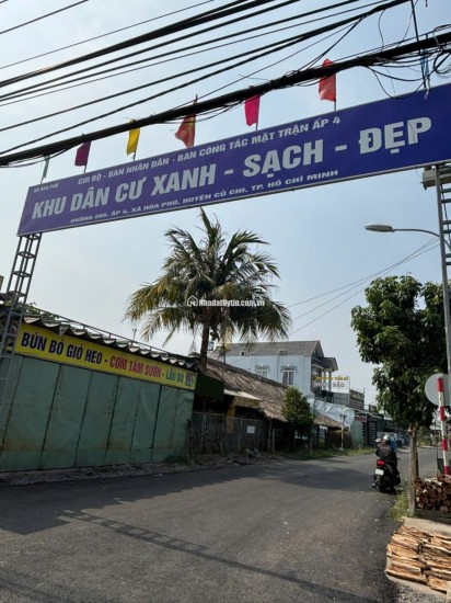 CẦN BÁN GẤP ĐẤT XÃ HOÀ PHÚ HUYỆN CỦ CHI, XDTD, HOÀN CÔNG ĐẦY ĐỦ. LH:0933925592