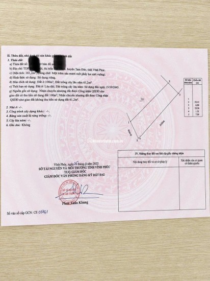 **CHÍNH CHỦ BÁN LÔ GÓC 2 MẶT TIỀN – TDP ĐỒNG HỘI, THỊ TRẤN ĐẠI ĐÌNH, TAM ĐẢO, VĨNH PHÚC**