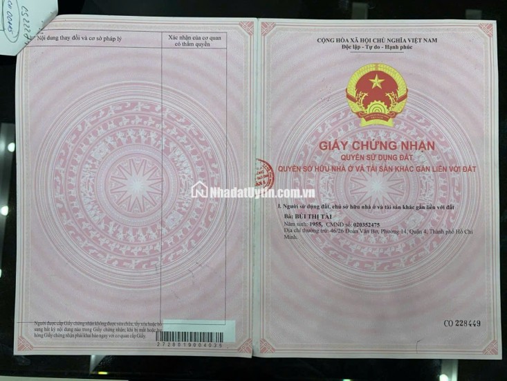 Bán nhà 414/28/9 Đoàn Văn Bơ, P.Khánh Hội, TPHCM. 99m2 SHR chỉ 9.8 tỷ. Lh: 0917873287