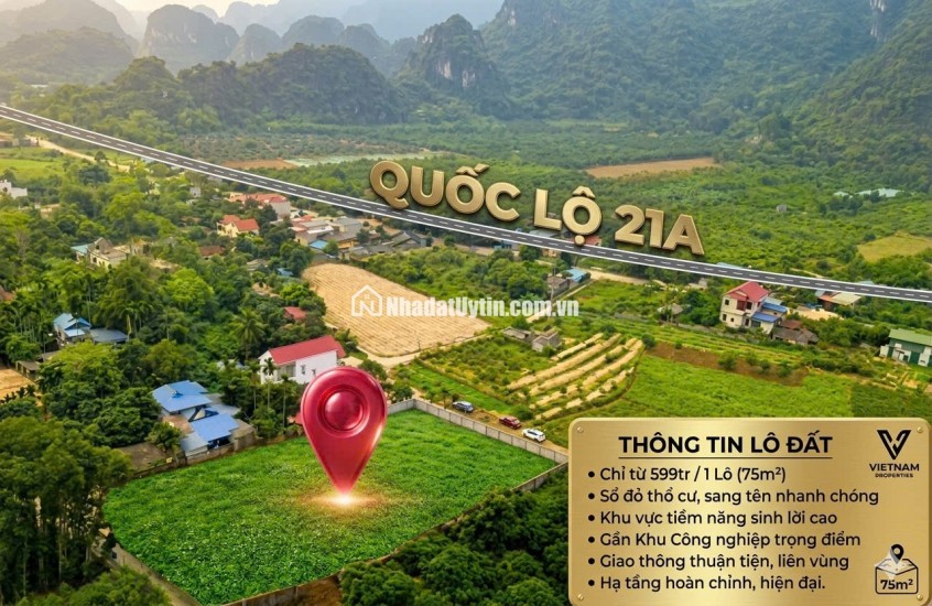 Chỉ hơn 400 TRIỆU sở hữu ngay lô đất gần KCN Thanh Hà quy mô 282ha